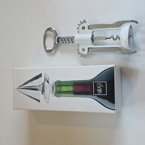 Wine Accessories - Mikasa Clear Crystal Wine Stopper And Corkscrew - Regatta
